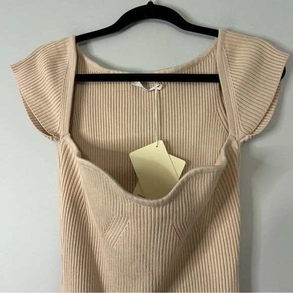 NWT Peppermayo Vanessa Knit Midi Dress in Ivory - Picture 4 of 7